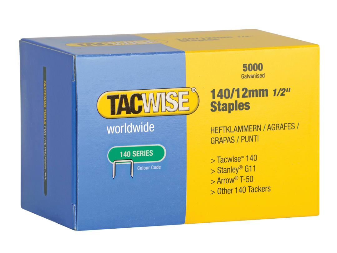 Tacwise 140 Galvanised Staples 12mm (Pack 5000) 0343