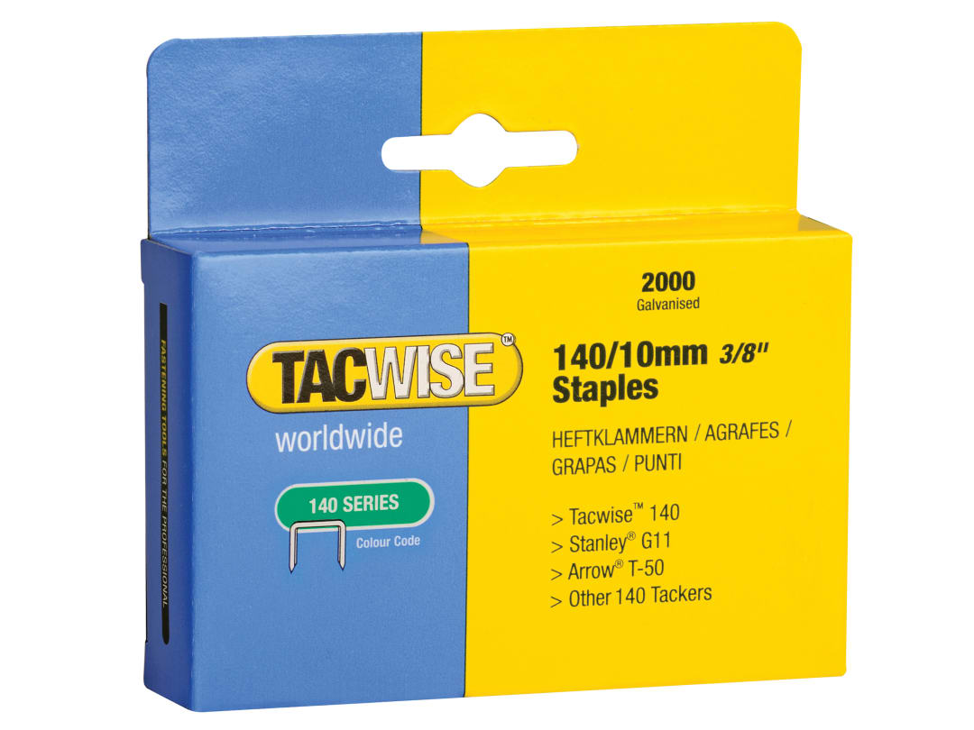 Tacwise 140 Heavy-Duty Staples 10mm (Type T50 G) (Pack 2000) 0347