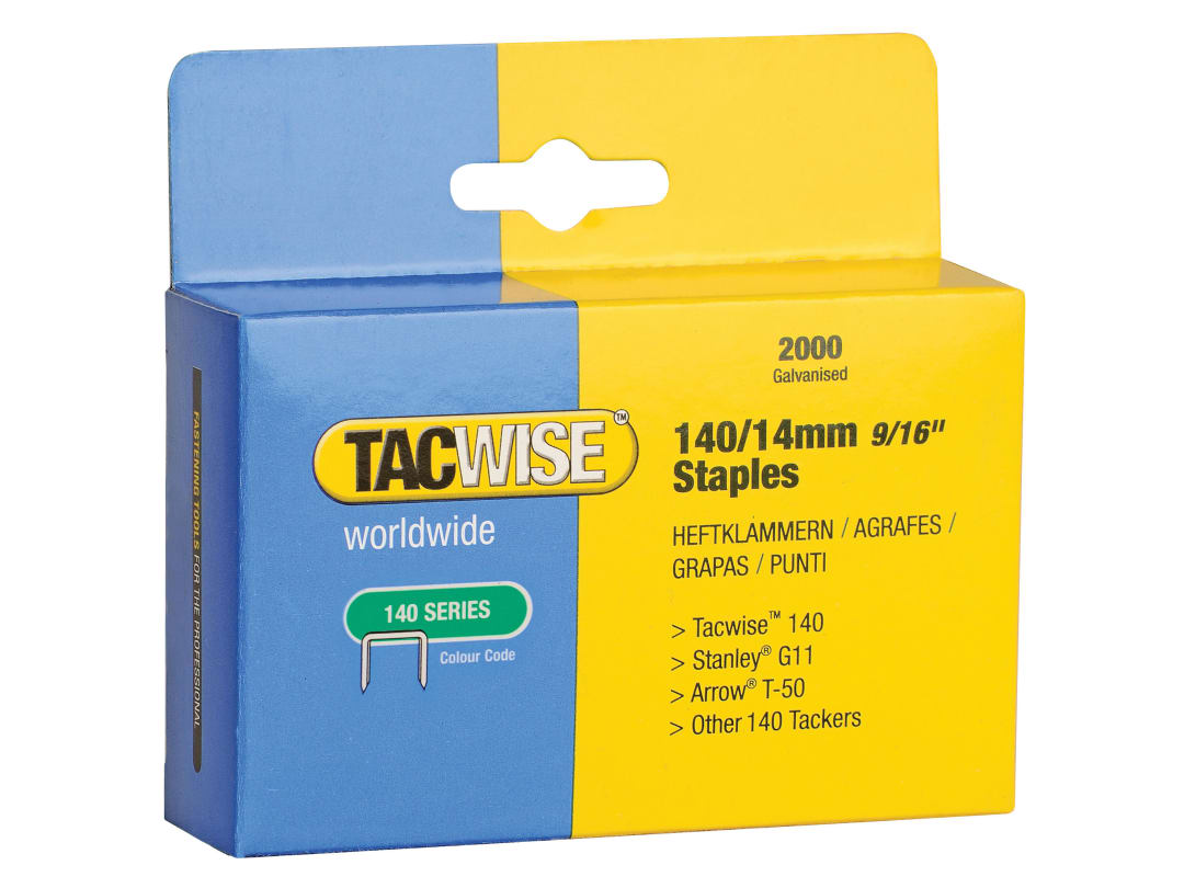 Tacwise 140 Heavy-Duty Staples 14mm (Type T50 G) (Pack 2000) 0349