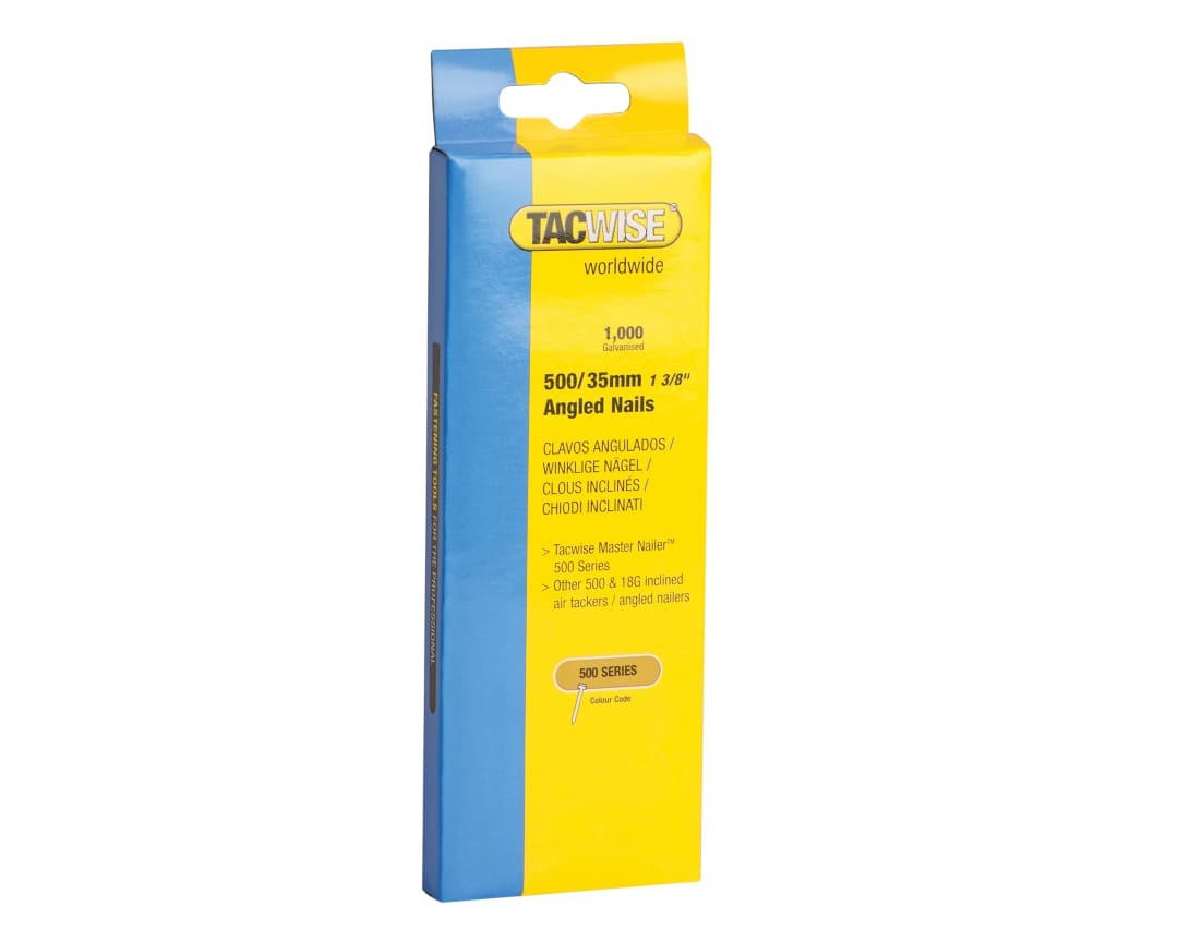 Tacwise 500 18 Gauge 35mm Angled Nails (Pack 1000) 0482
