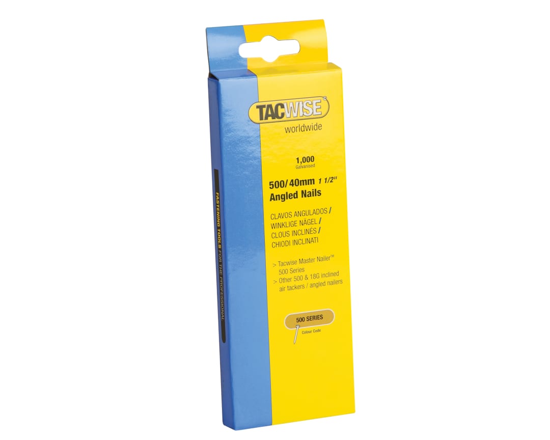 Tacwise 500 18 Gauge 40mm Angled Nails (Pack 1000) 0483