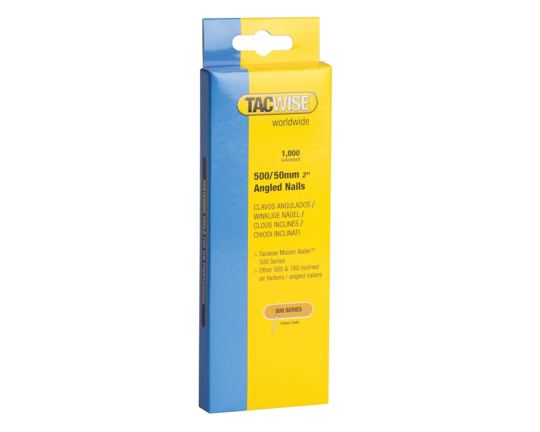 Tacwise 500 18 Gauge 50mm Angled Nails (Pack 1000) 0485