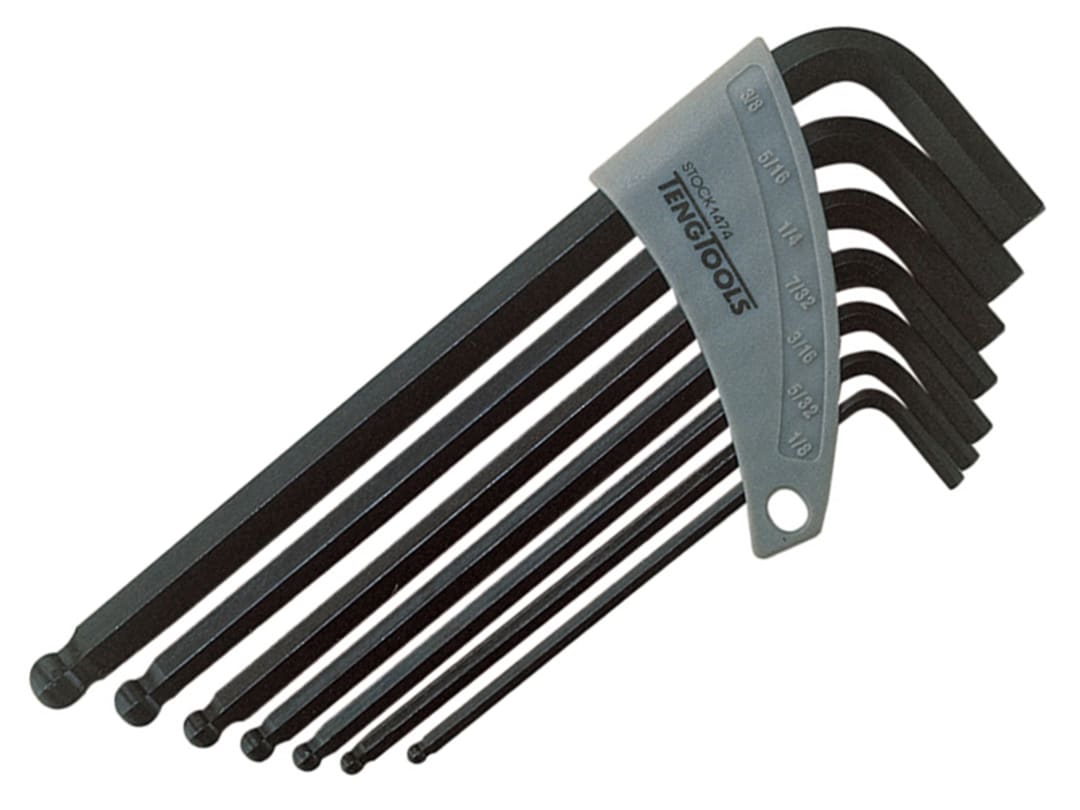 Teng Imperial Ball Point Hexagon Key Set, 7 Piece (1/8-3/8in) 1474