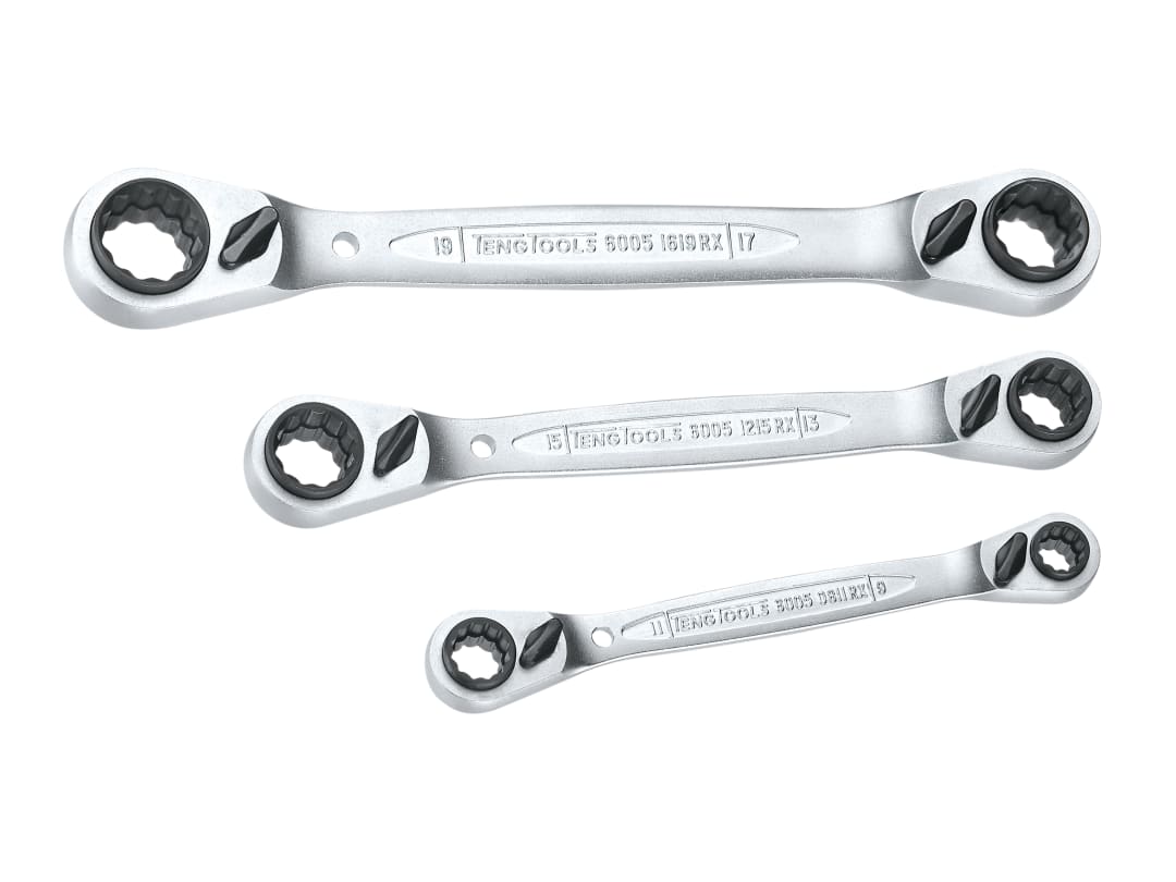 Teng Multi Ratchet Ring Spanner Set of 3 8-19mm 6503RX