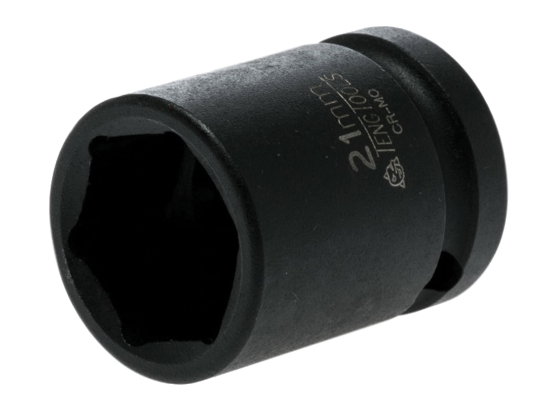 Teng Impact Socket Hexagon 6-Point 1/2in Drive 21mm 920521N1