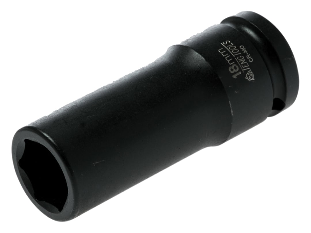 Teng Deep Impact Socket Hexagon 6-Point 1/2in Drive 18mm 920618N