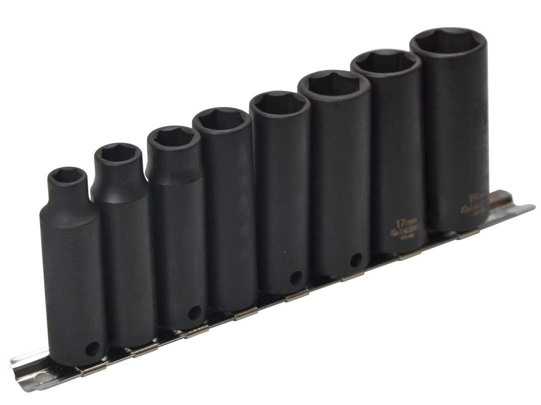 Teng 3/8in Drive 9386 Deep Impact Socket Set, 8 Piece 9386