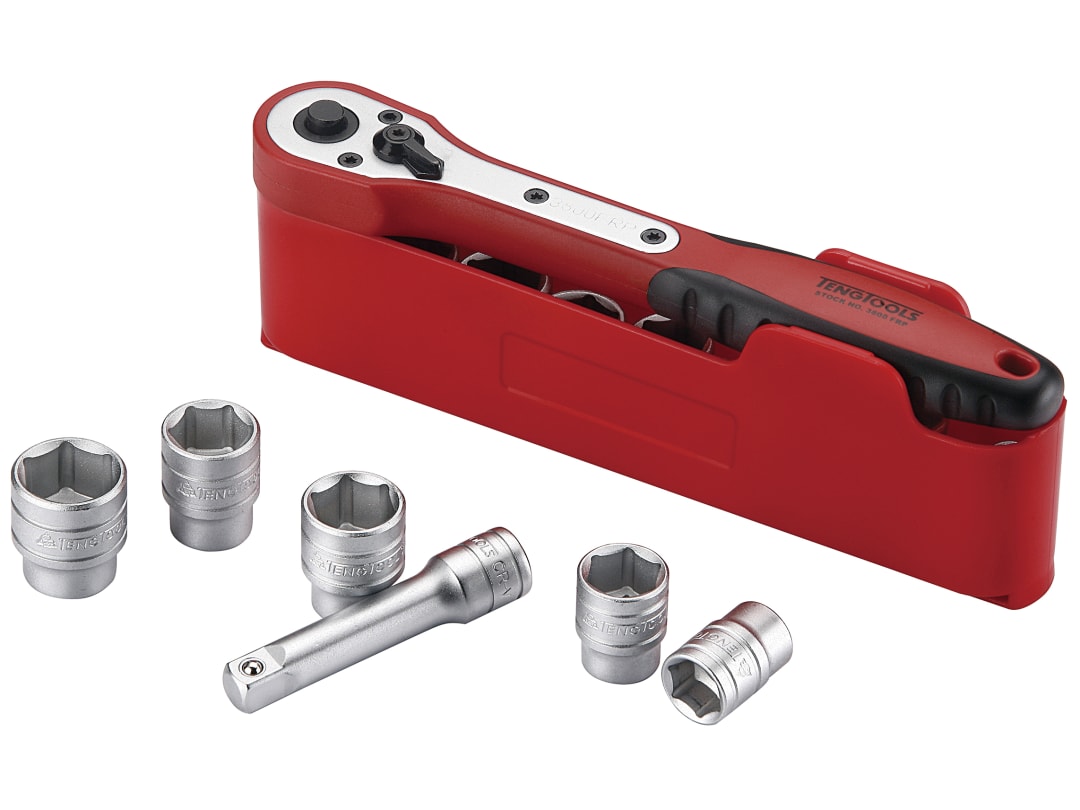 Teng M1413N1 Basic Socket Set of 13 1/4in Drive M1413N1