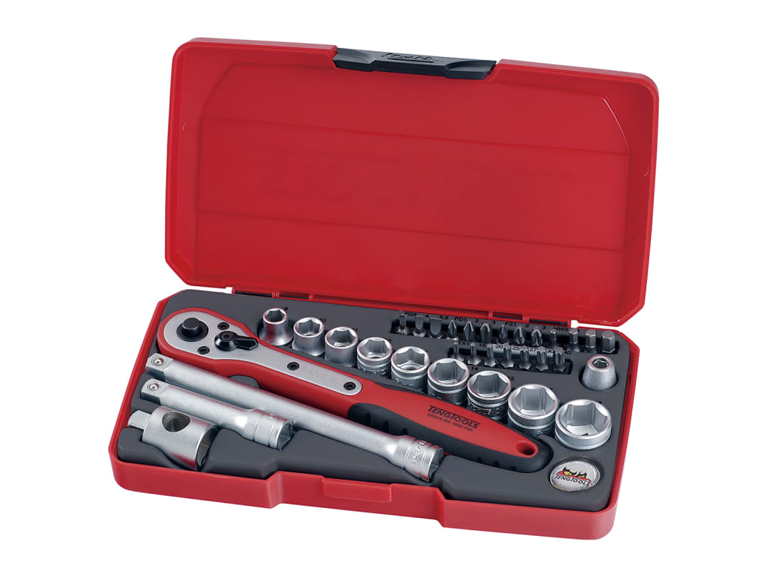 Teng T3834 Socket & Bit Set of 34 Metric 3/8in Drive T3834