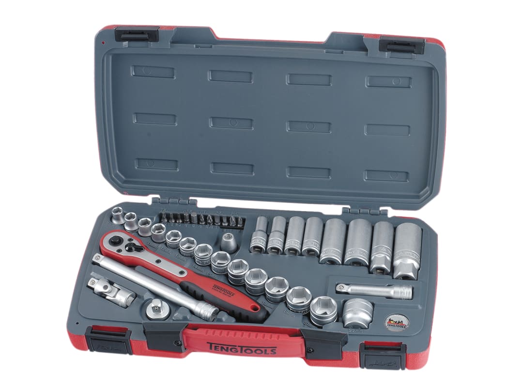 Teng T3839 Socket Set of 39 Metric 3/8in Drive T3839