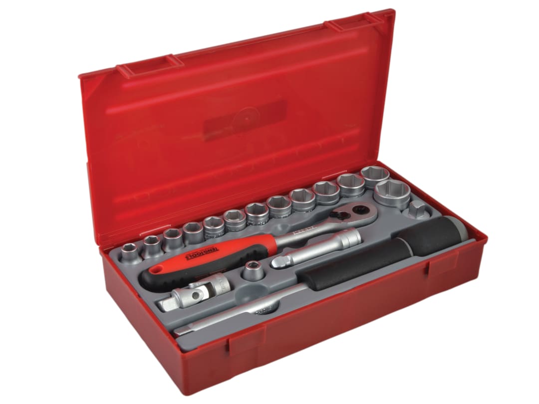 Teng TT3819 Regular Metric Socket Set, 19 Piece - 3/8in Drive TT3819