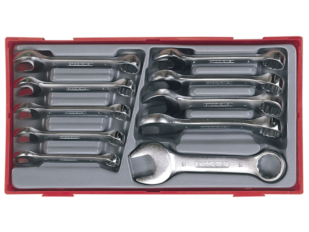 Teng TT6010M Metric Midget Combination Spanner Set, 10 Piece TC40