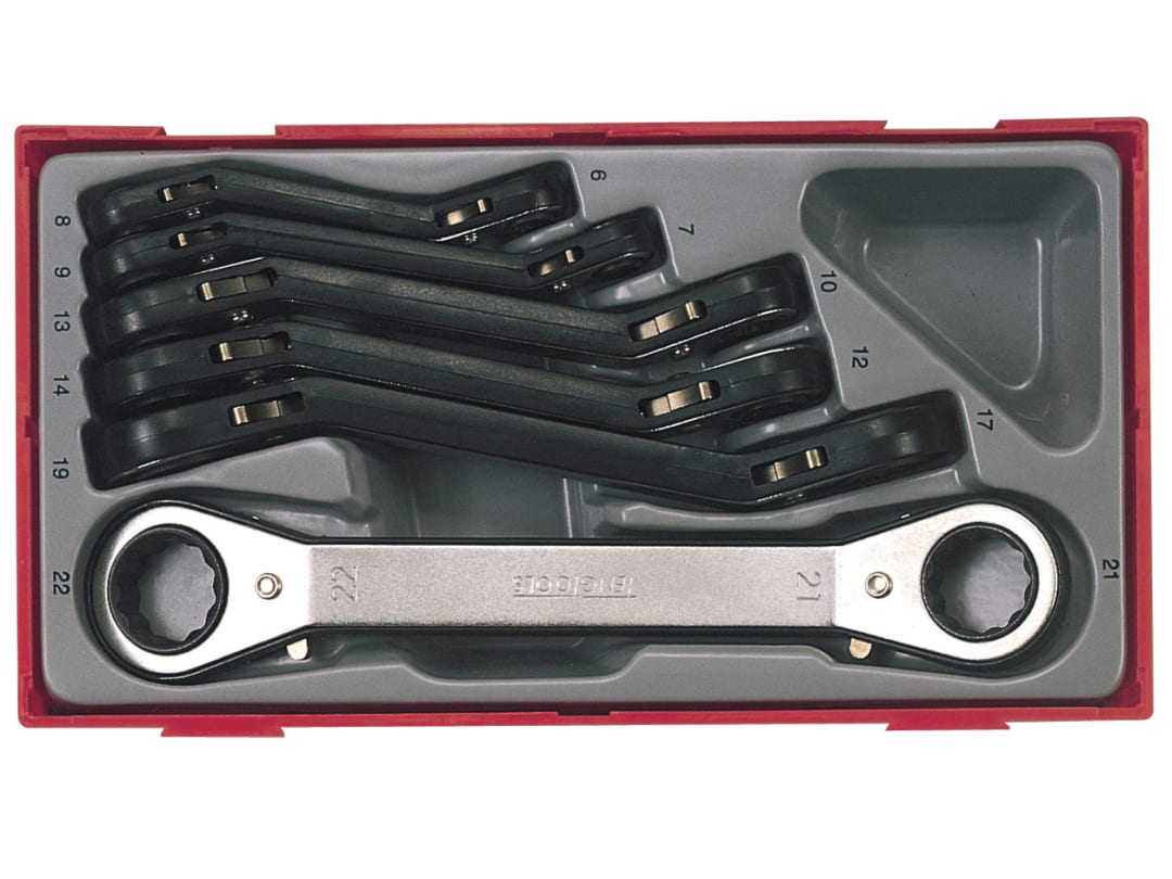 Teng TTRORS Metric Ratchet Ring Spanner Set, 6 Piece TC38