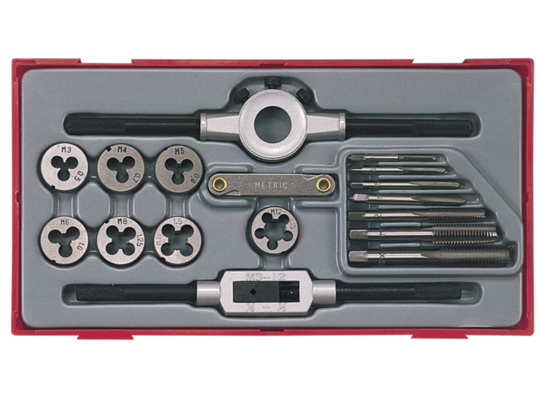 Teng TTTD17 Rethreading Tap & Die Set, 17 Piece TC30