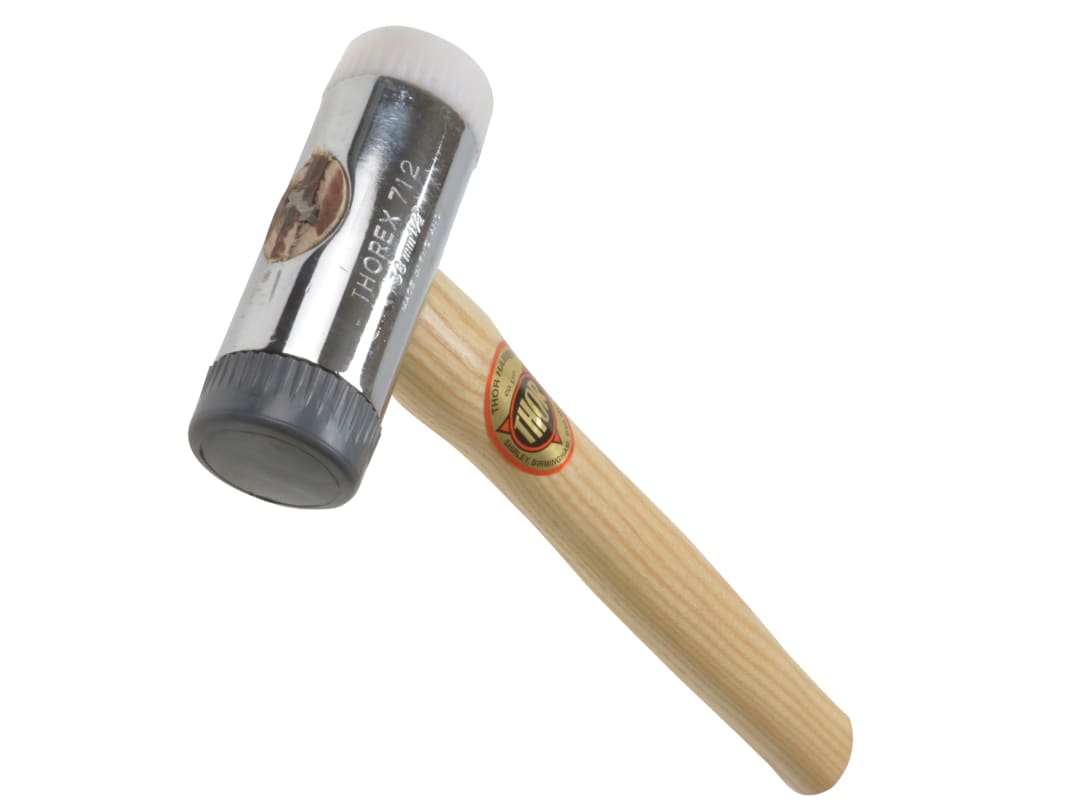Thor 712R Soft & Hard Face Thorex Nylon Hammer - Wood Handle 38mm 560g 31-712R
