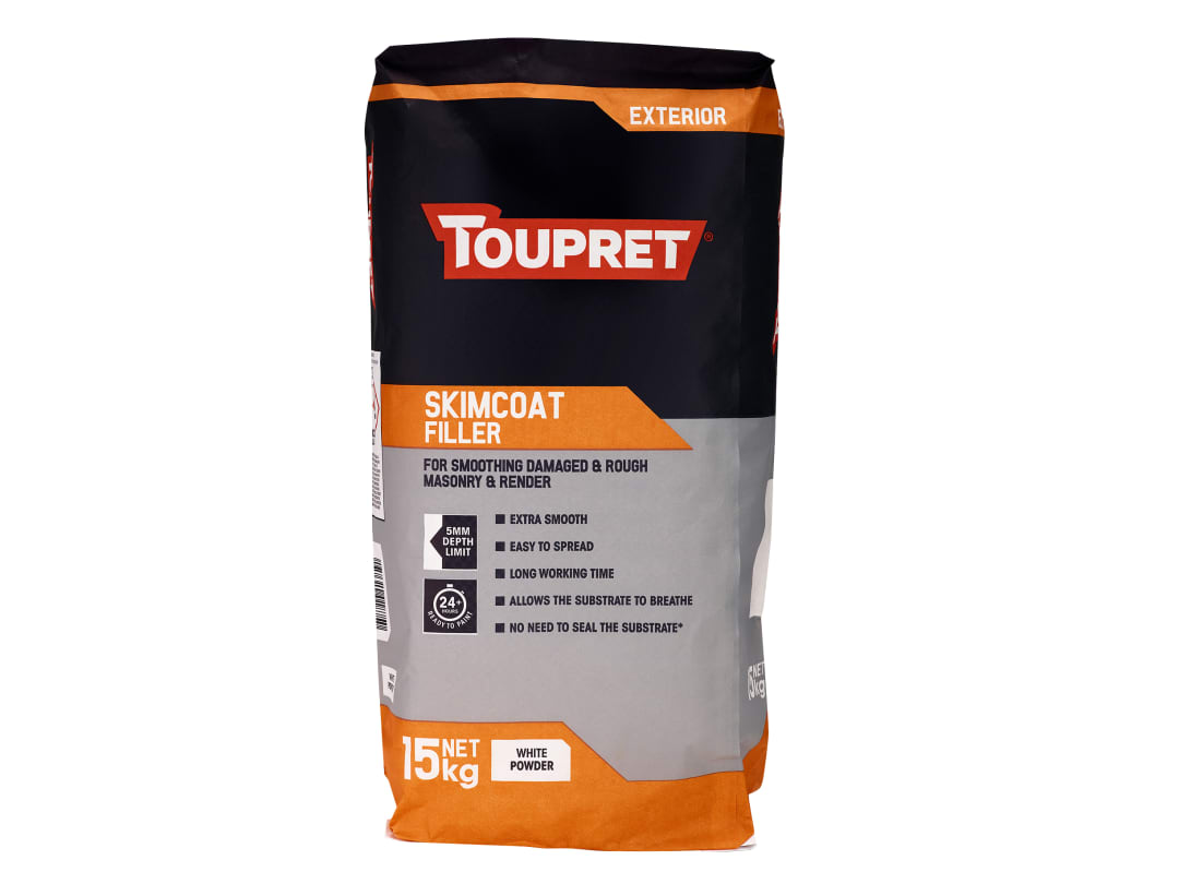 Toupret Exterior Skimcoat Filler 15kg TTEGFAPO15GB