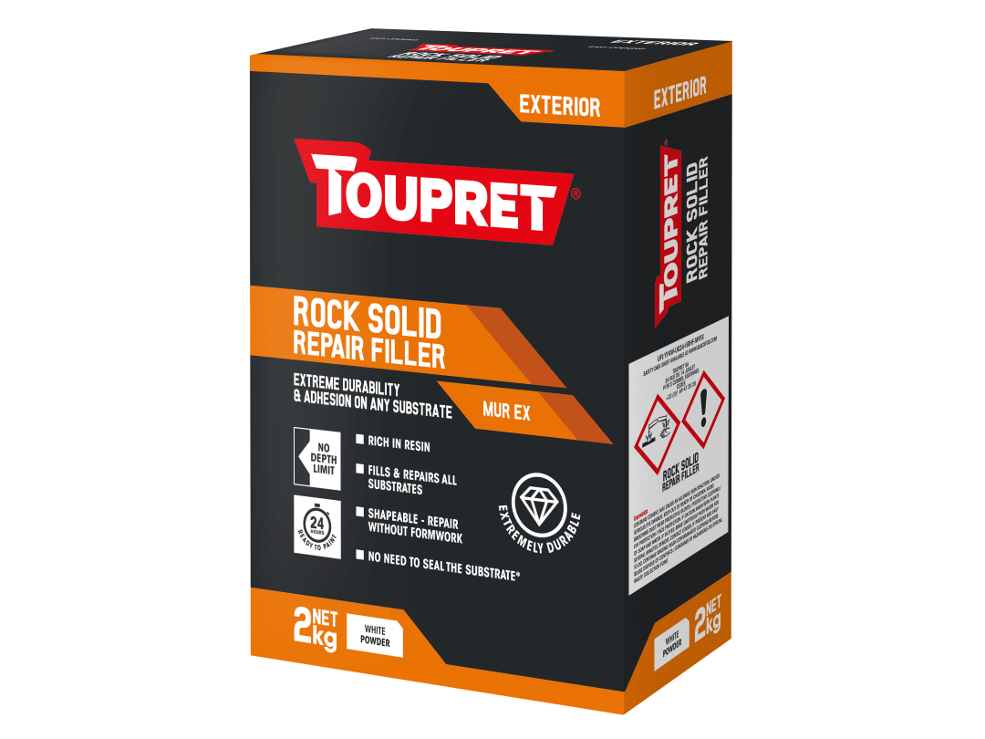 Toupret Exterior Rock Solid Repair Filler 2kg TTMUX02GB