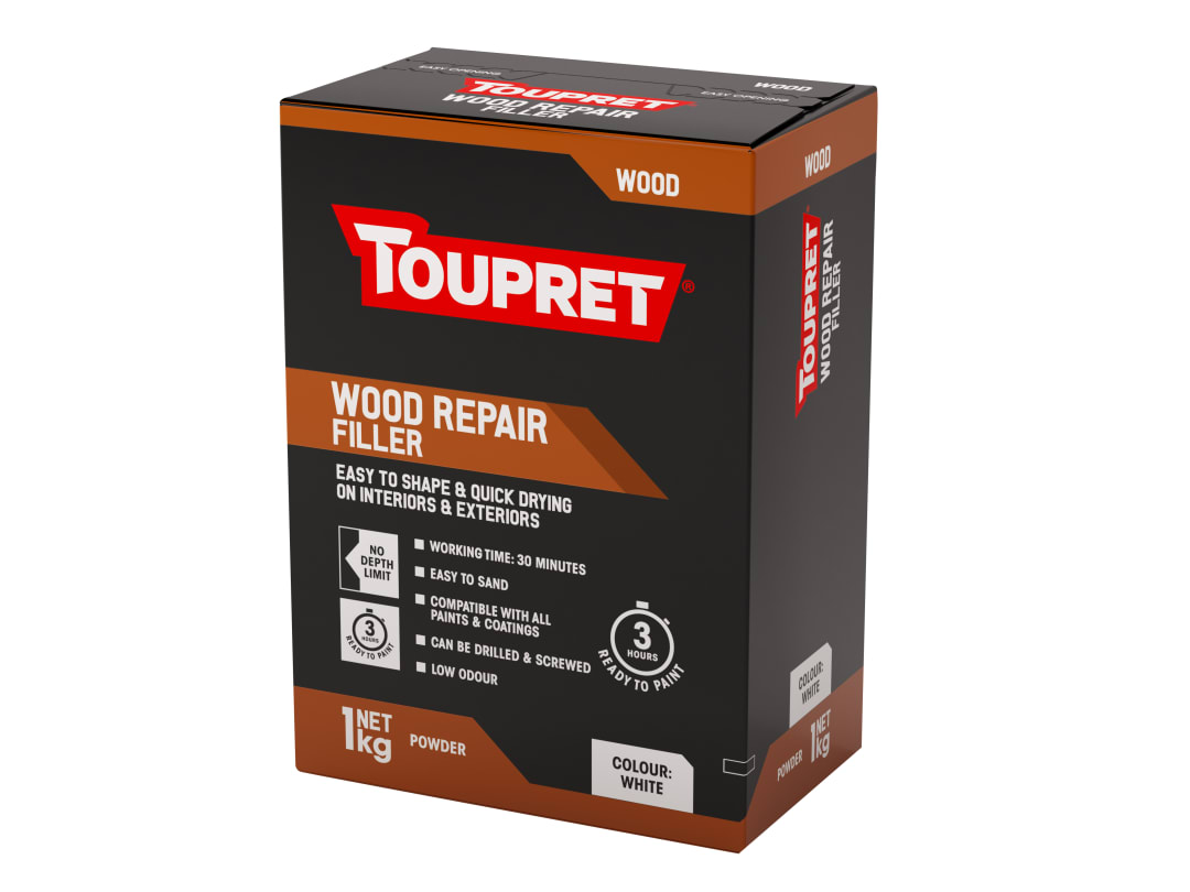 Toupret Wood Repair Filler White 1kg TTREPBOW01GB