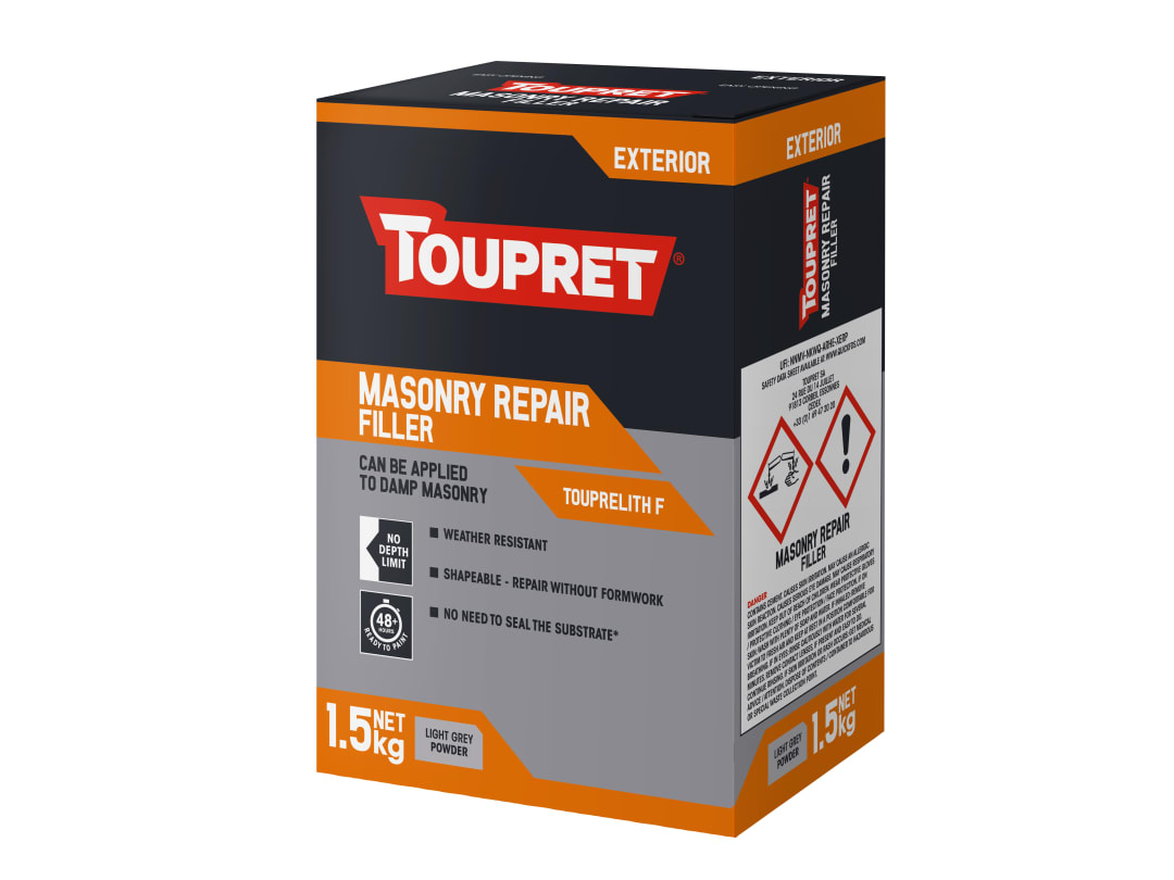 Toupret Exterior Masonry Repair Filler 1.5kg TTTHR01.5GB