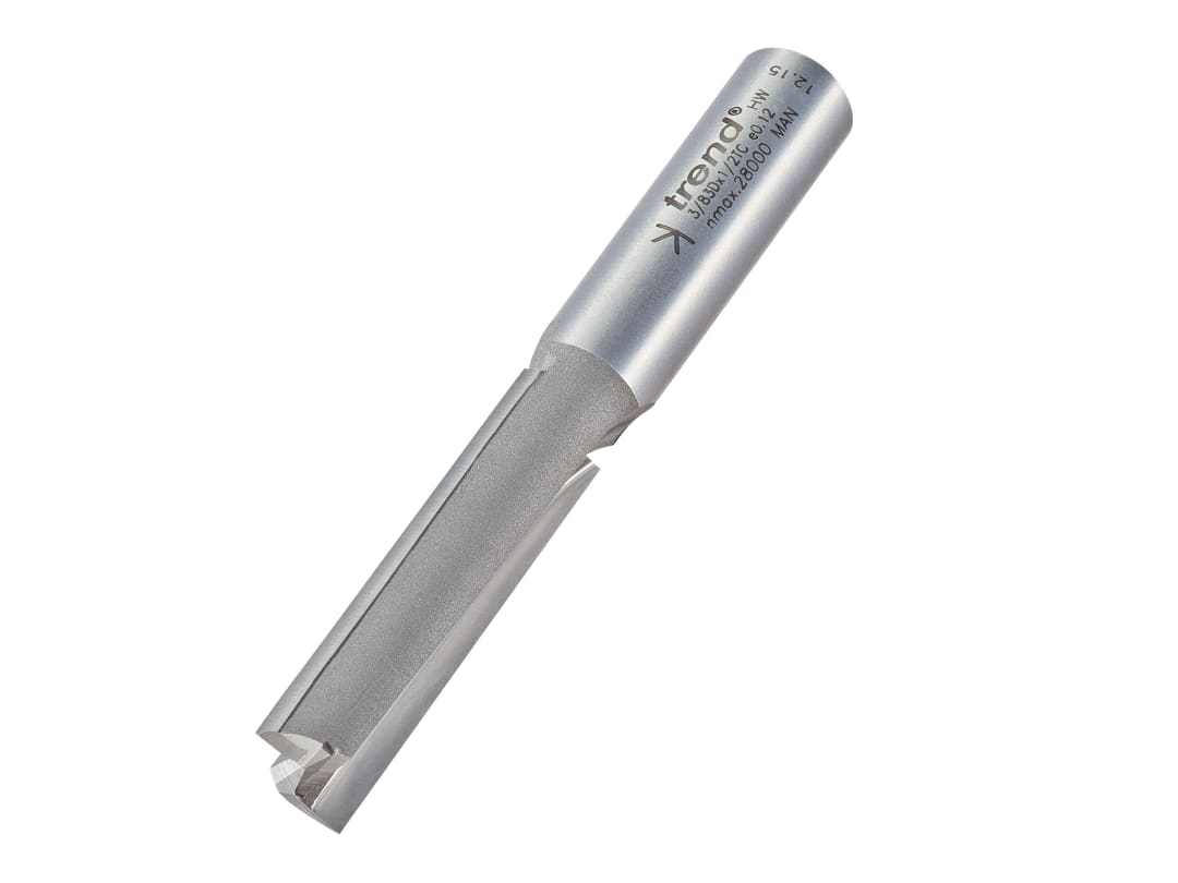 Trend 3/83D x 1/2 TCT Two Flute Workshop Cutter 12.7 x 50mm 3/83DX1/2TC