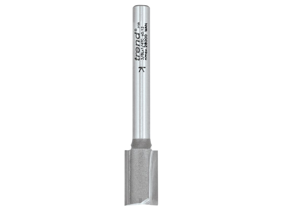 Trend 3/8L x 1/4 TCT Two Flute Hinge Jig Cutter 12.0 x 19mm 3/8LX1/4TC
