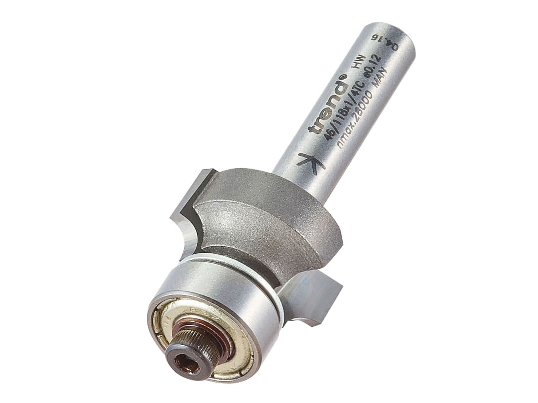 Trend 46/118 x 1/4 TCT Bearing Guided Ovolo & Round Over 3mm Radius 46/118X1/4TC