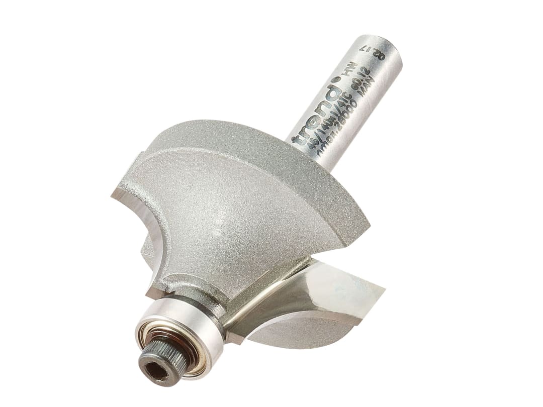 Trend 46/140 x 1/4 TCT Bearing Guided Ovolo & Round Over 9.5mm Radius 46/140X1/4TC