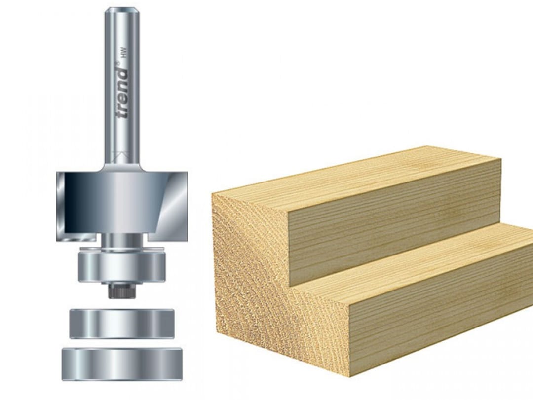 Trend 46/44 x 1/4 TCT Bearing Guided Rebater 24mm x 12.7mm 46/44X1/4TC