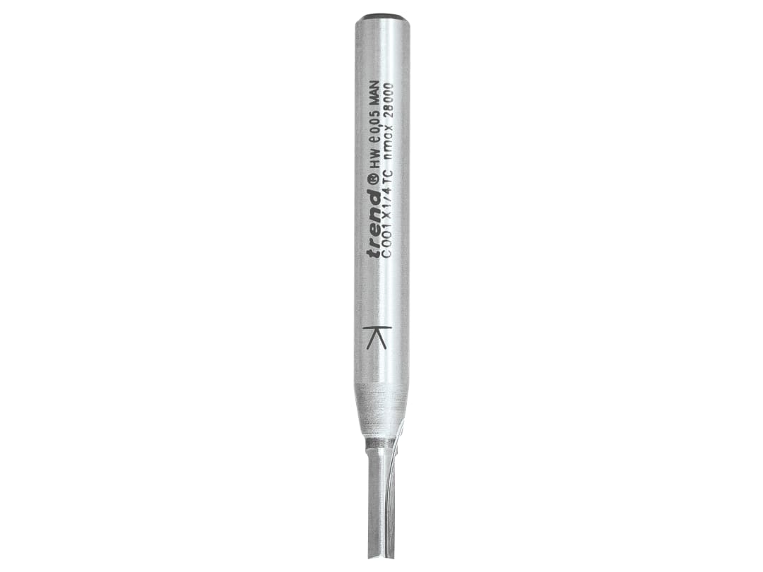 Trend C001 x 1/4 TCT Two Flute Cutter 3.2 x 9.5mm C001X1/4TC