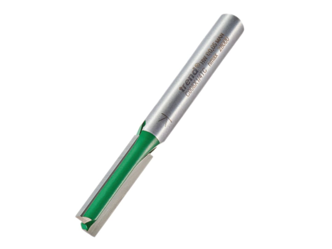 Trend C008 x 1/4 TCT Two Flute Cutter 6.3 x 25.4mm C008X1/4TC