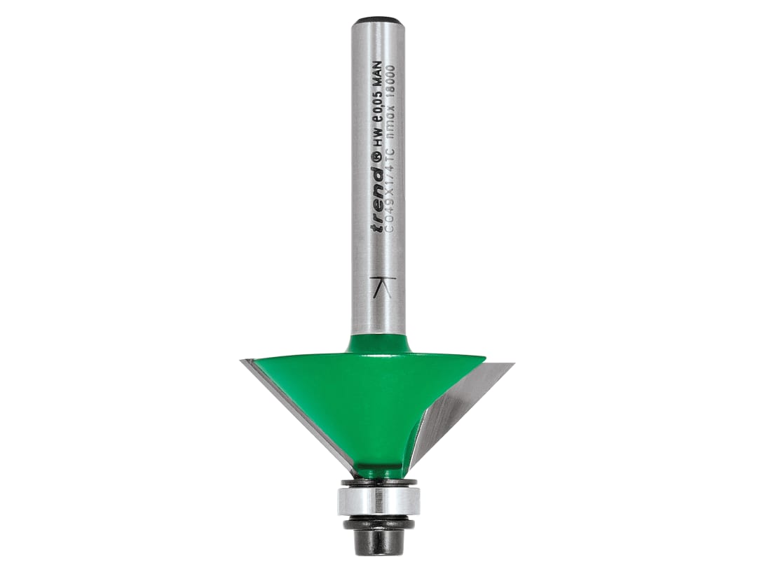 Trend C049 x 1/4 TCT Bearing Guided Chamfer Cutter 45° 12.7 x 32mm C049X1/4TC