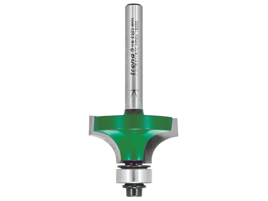 Trend C078 x 1/4 TC Round Over Two Flute Cutter 9.5 x 15.9mm C078X1/4TC