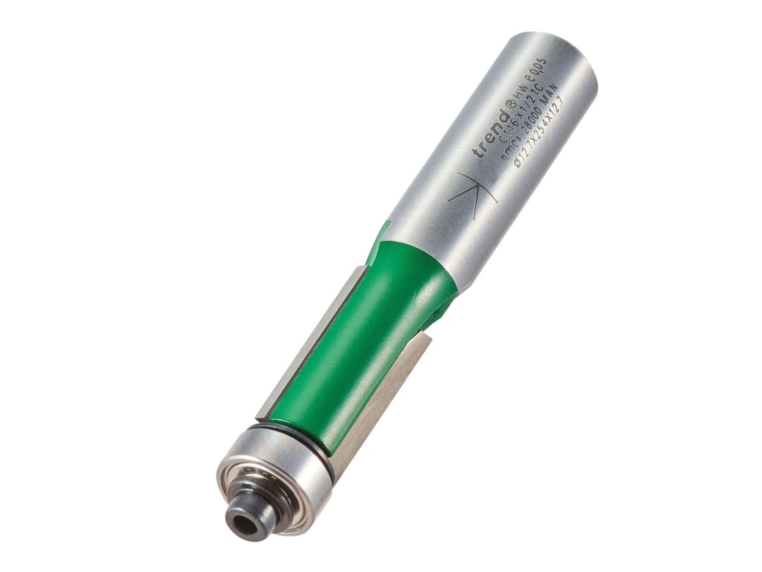 Trend C116 x 1/2 TCT 90° Bearing Guided Trimmer Cutter 12.7 x 25.4mm C116X1/2TC