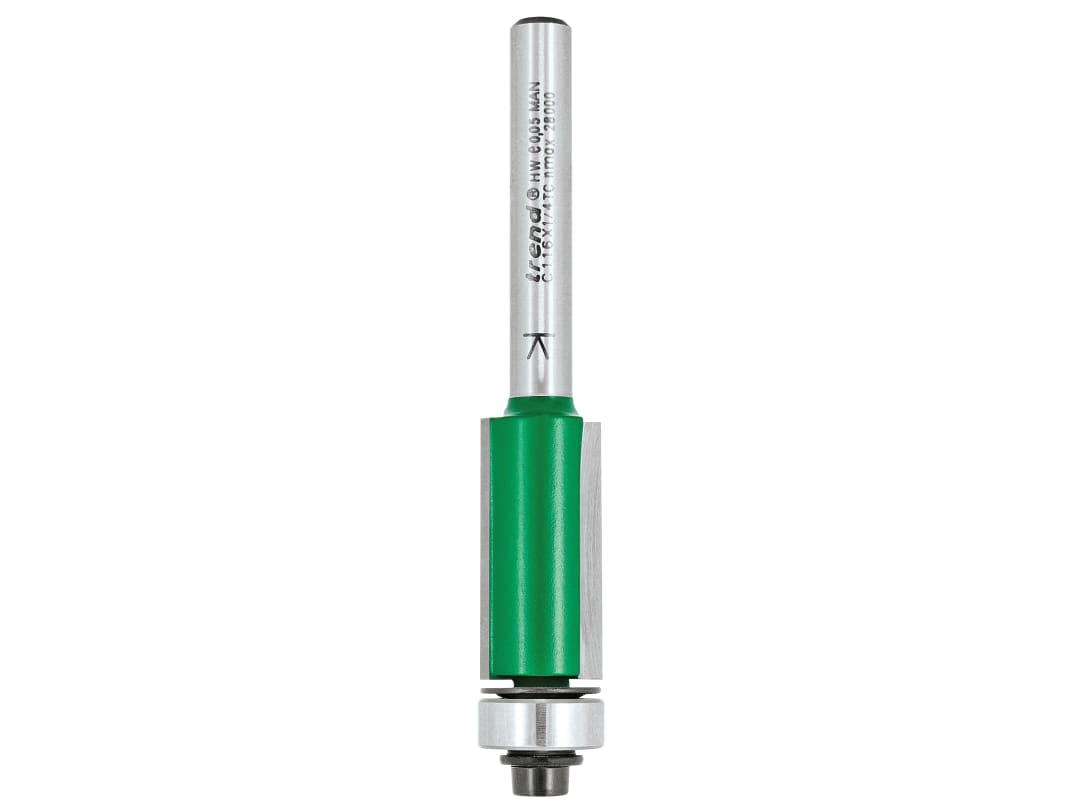 Trend C116 x 1/4 TCT 90° Bearing Guided Trimmer Cutter 12.7 x 25.4mm C116X1/4TC