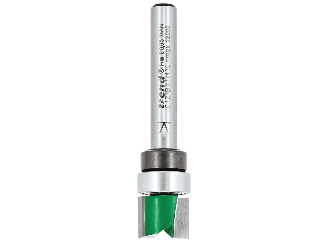 Trend C121B x 1/4 TC Bearing Guided Template Profile Cutter 12.7mm x 9.5mm C121BX1/4TC