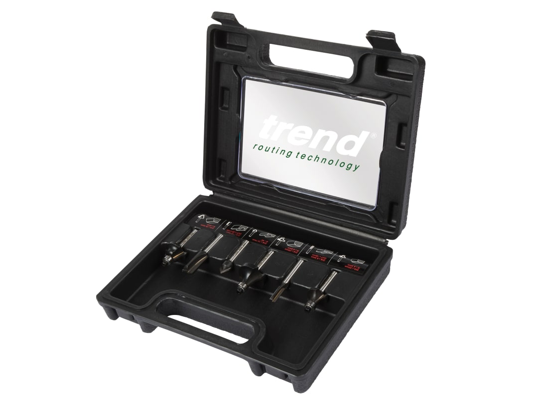 Trend 1/4in TCT Router Cutter Set, 6 Piece SET/SS11X1/4TC