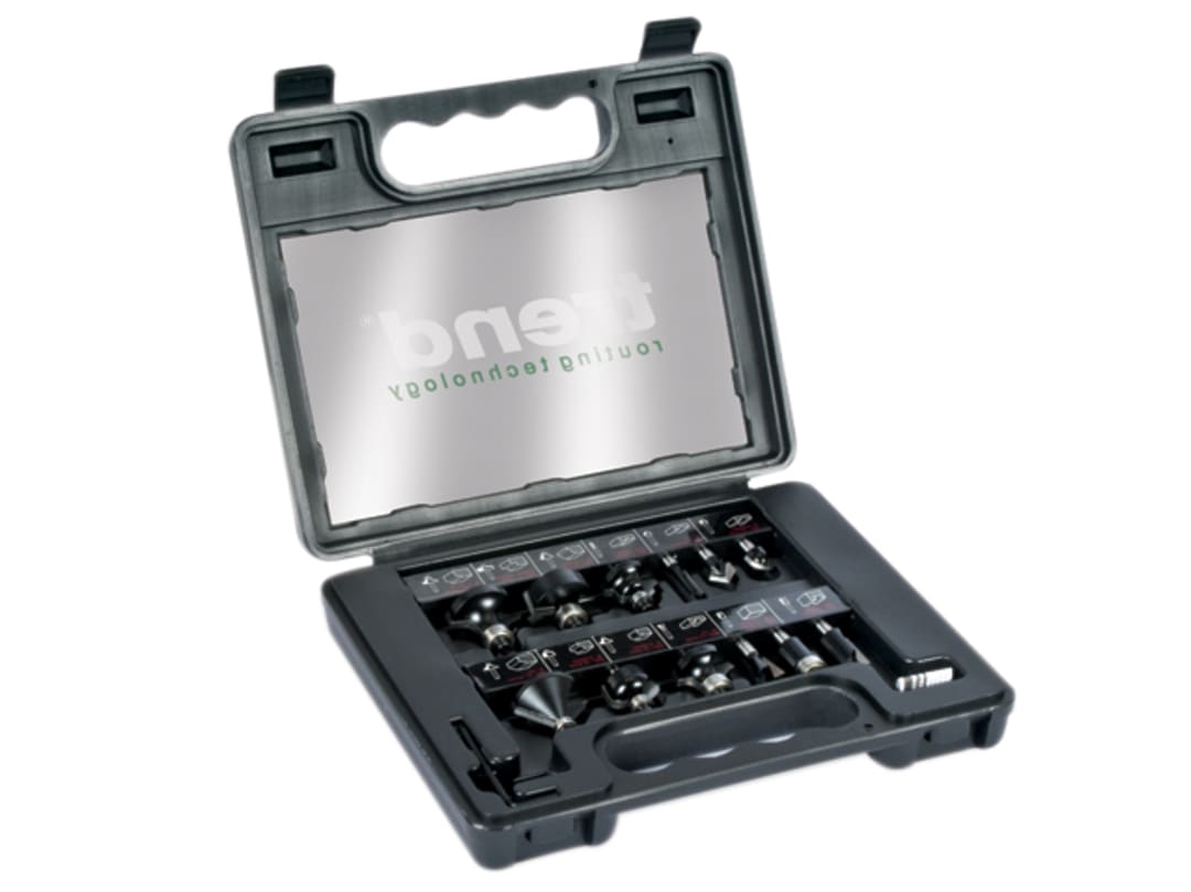 Trend SS8TC 1/4in TCT Router Bit Starter Set, 12 Piece SET/SS8X1/4TC