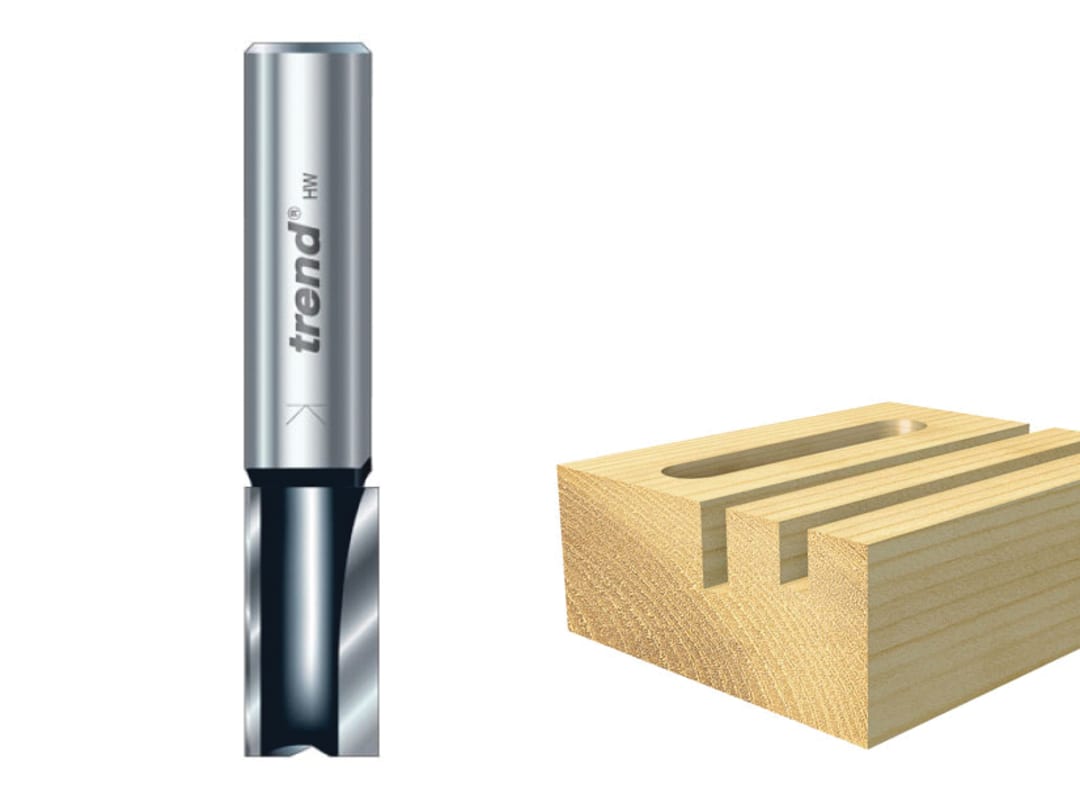 Trend TR12 x 1/4 TCT Two Flute Cutter Long Shank 12 x 19mm TR12X1/4TC