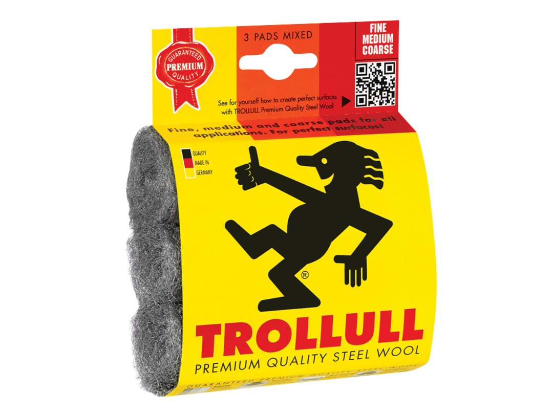Trollull Steel Wool Pads, Assorted Grades (Pack 3) TRL770834