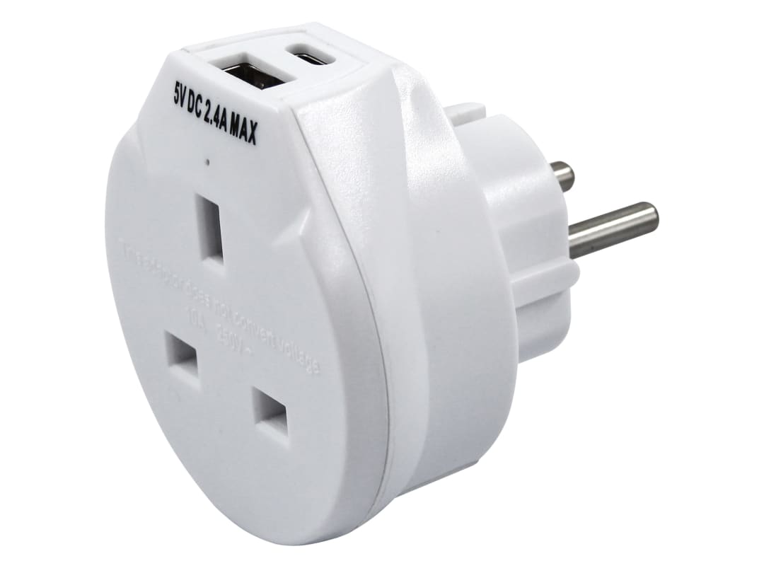Uni-Com Travel Socket with USB Charger TM5UC
