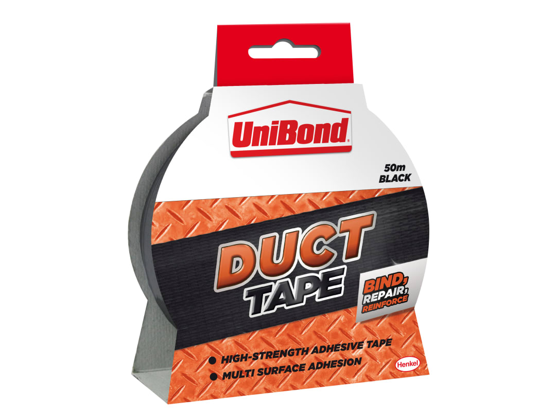UniBond DIY Duct Tape Black 50mm x 50m 2675776