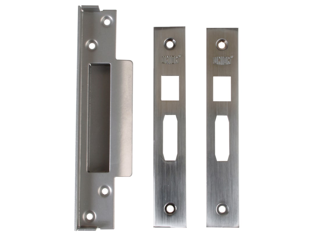 UNION StrongBOLT 2200 Mortice Sashlock Rebate Kit 13mm Satin Chrome Box J2200REB-0.5-SC
