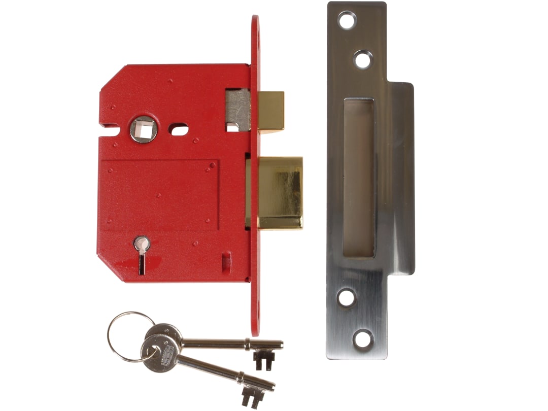 UNION StrongBOLT 2200S BS 5 Lever Mortice Sashlock Satin Chrome 81mm Box J2200S-SC-3.0