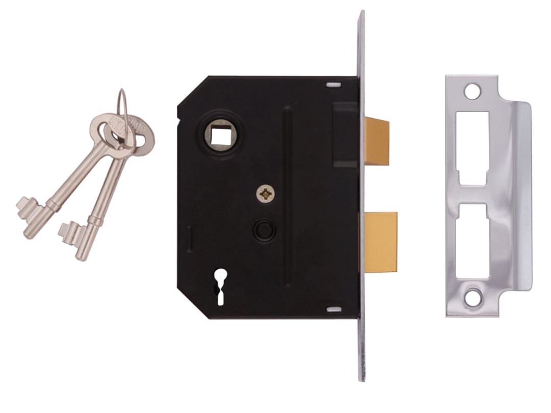 UNION 2295 2 Lever Mortice Sashlock Polished Brass 63mm 2.5in Box J2295-PL-2.50