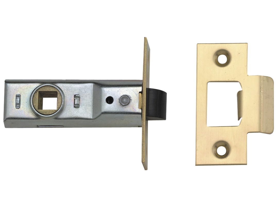 UNION Tubular Mortice Latch 2648 Silver Enamel 76mm 3in Box J2648-SE-3.00