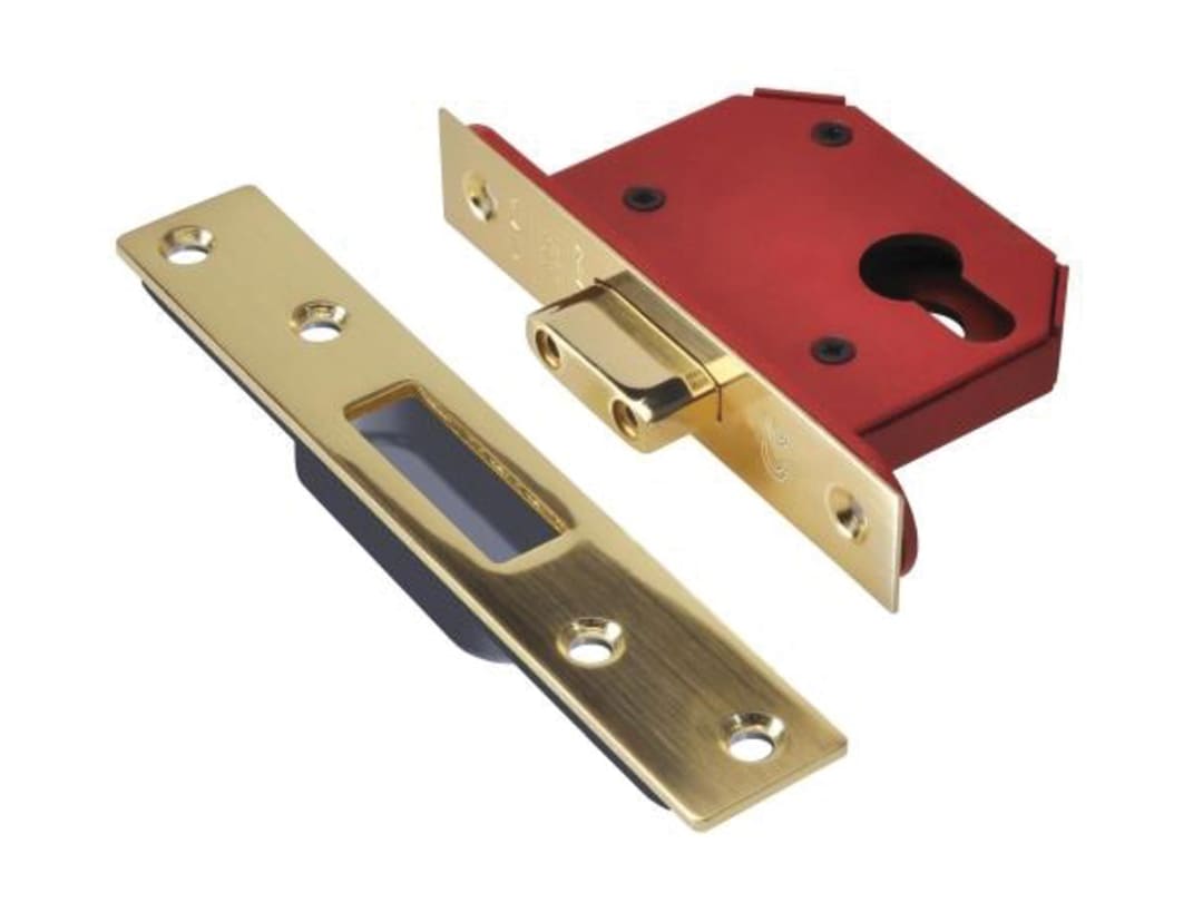 UNION StrongBOLT 21EU EUS-PB-3.0 Euro Deadlock Plated Brass 81mm 3in JL21EUS-PB-3.0