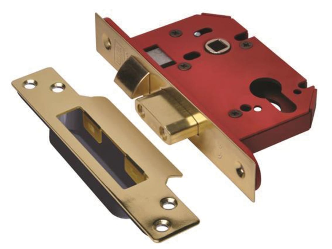 UNION StrongBOLT 22EU EUS-PB-3.0 Euro Sashlock Plated Brass 81mm 3in JL22EUS-PB-3.0