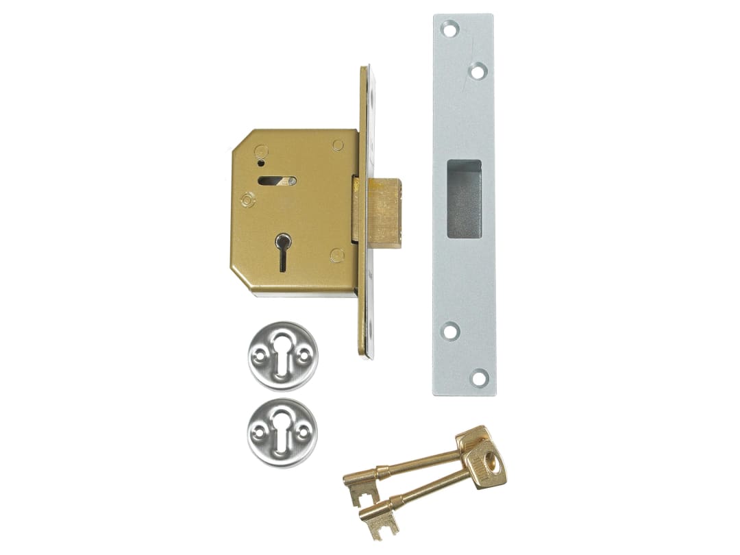 UNION 3G115 C Series 5 Lever Deadlock 67mm 2.5in Satin Chrome V-3G115-SC-67