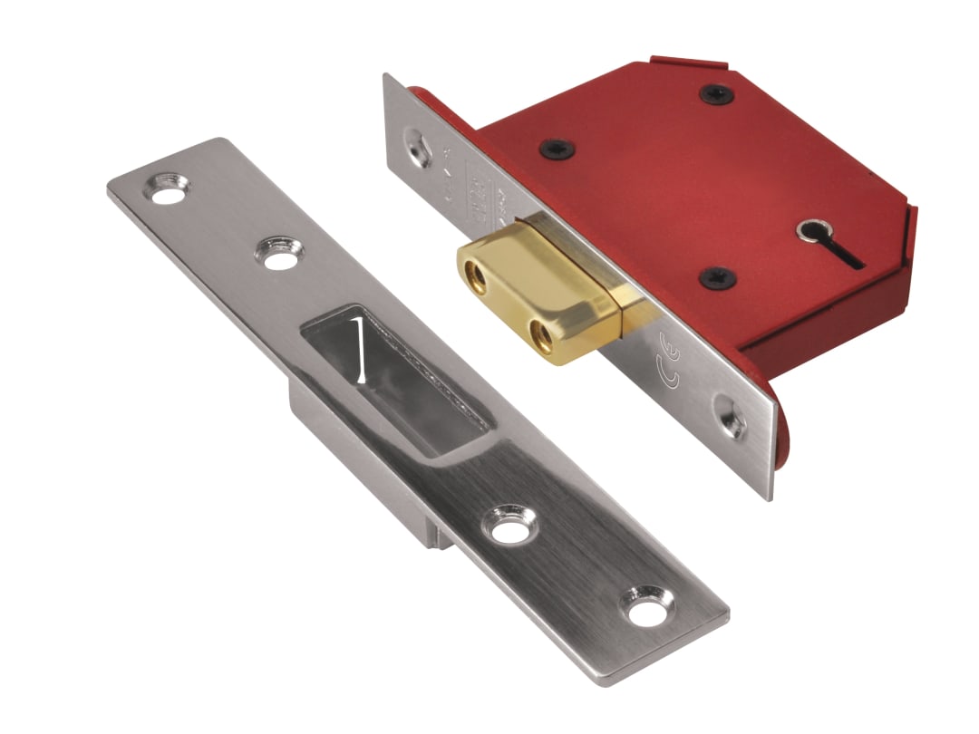 UNION StrongBOLT 2105S Stainless Steel 5 Lever Mortice Deadlock 81mm 3in Visi Y2105S-SS-3.0