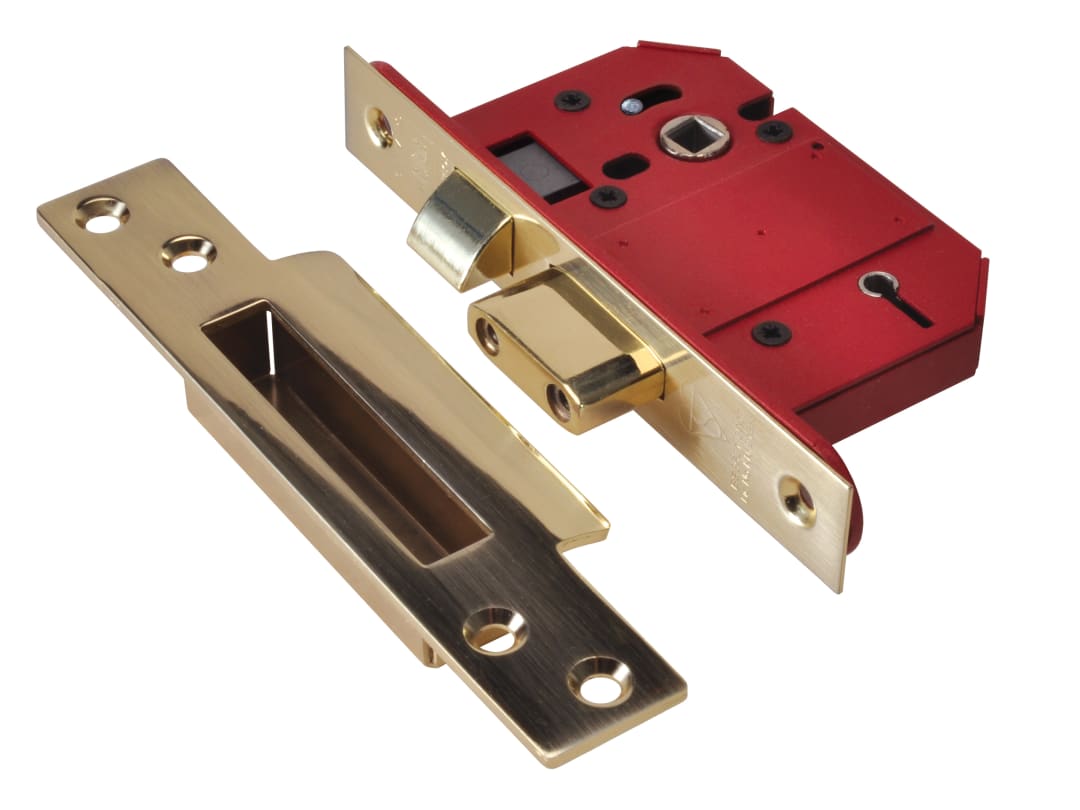 UNION StrongBOLT 2200S BS 5 Lever Mortice Sashlock Satin Brass 68mm Visi Y2200S-PL-2.5